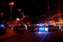 Police blocks a street near Schwedenplatz square after a shooting in Vienna, Austria November 2, 2020. REUTERS/Leonhard Foege
