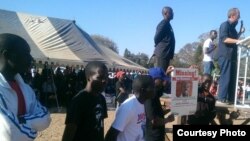 FILE: Speakers and members of Occupy Africa Unity Square seen at a recent prayer rally for missing political activist, Itai Dzamara. (Photo: Charles Nyoni)