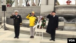 “國家二戰紀念碑之友”11月20日舉辦紀念活動，紀念75年前美軍在太平洋戰場上與日軍展開的一場慘烈的較量。