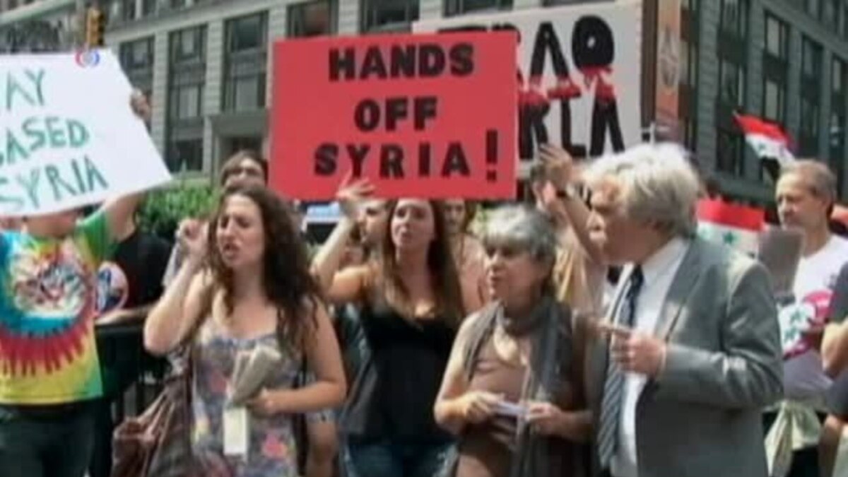 Anti-War Activists Protest Against US Strike On Syria