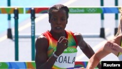 Marthe Koala du Burkina lors des Jeux Olympiques de Rio, Brésil, 16 août 2016.