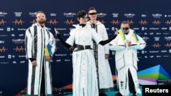 Українські виконавці - група Go_A на церемонії відкриття конкурсу Євробачення у Роттердамі в Нідерландах 16 травня 2021 р.