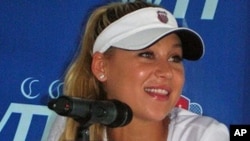 Tennis star Anna Kournikova at WTT press conference
