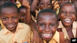 Primary school students at Akebubu, Ghana.