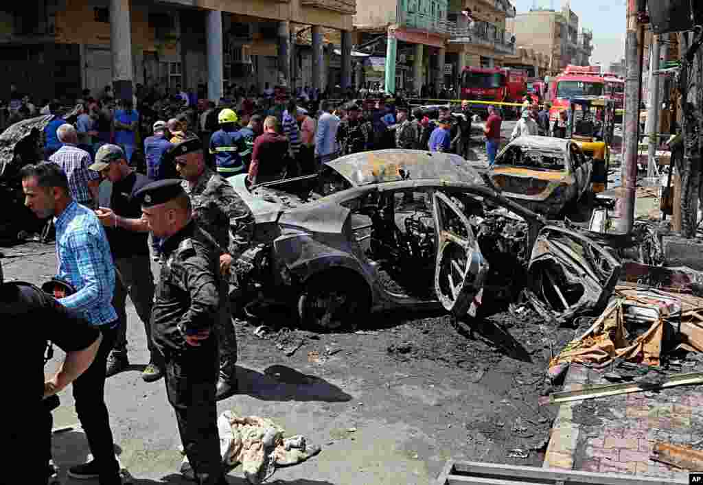 انفجار یک بمب در بغداد عراق. در این حادثه ده&zwnj;ها نفر کشته و زخمی شدند. 