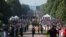Royal fans gather outside Windsor Castle ahead of wedding of Britain's Prince Harry to Meghan Markle in Windsor, Britain, May 19, 2018. 