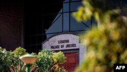 A picture taken in Maseru, Lesotho, on Feb. 2, 2020 shows the exterior of the Palace of Justice of Lesotho. 