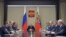 Russian President Vladimir Putin (C) chairs a meeting with members of the Security Council at the Novo-Ogaryovo state residence outside Moscow, Sept. 29, 2015.