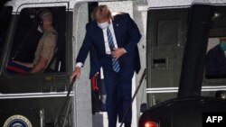 Donald Trump's return from medical center to White house 