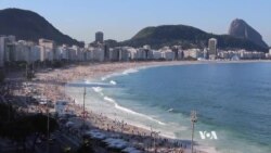 World Cup Fans Gather on Top of Sugarloaf Mountain