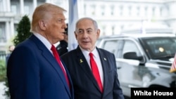 عکس آرشیف از دیدار ترمپ با نتنیاهو در قصر سفید، تاریخ هفتم اپریل ۲۰۲۵
