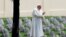 Pope Francis blesses the Austro-Hungarian cemetery at Fogliano in Redipuglia, Sept. 13, 2014. 
