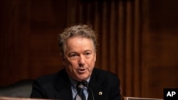 Sen. Rand Paul, R-Ky. speaks during a Senate Health, Education, Labor and Pensions Committee hearing on the nomination of Miguel Cardona to be education secretary on Capitol Hill, Wednesday, Feb. 3, 2021, in Washington. (Anna Moneymaker/The New York…