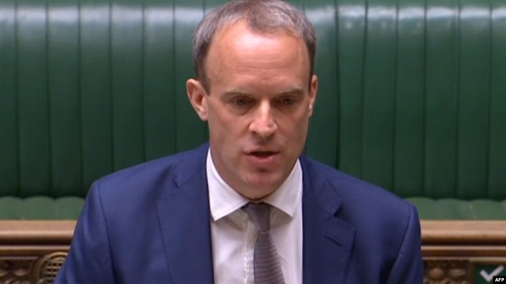 资料照:英国外相拉布