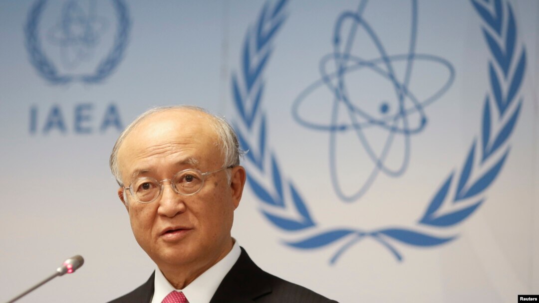 El director de la Agencia Internacional de Energía Atómica, Yukiya amano, habla en Viena sobre los incumplimientos de Irán en el tema nuclear.