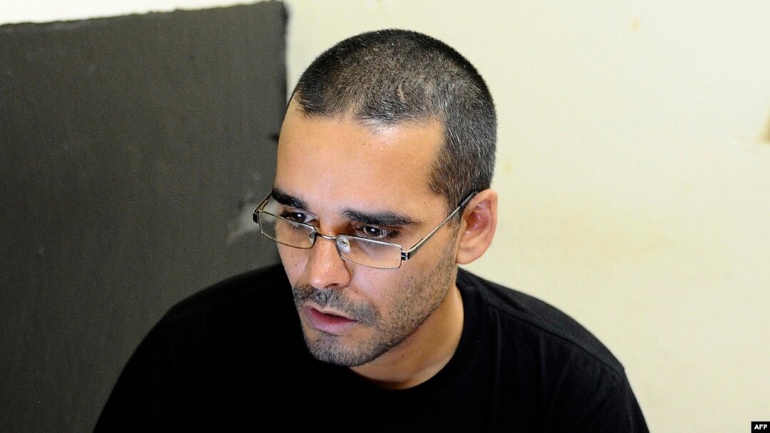 FILE - Luaty Beirao, pictured in Luanda on Aug. 30, 2012, had held demonstrations with fellow activists prior to their arrests in June, demanding that Jose Eduardo dos Santos step down.
