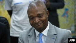 Former interior minister Emmanuel Ramazani Shadary is pictured at the Electoral Commission in Kinshasa, Aug. 8, 2018.