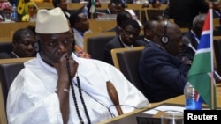 Gambia's President Yahya Jammeh attends leaders meeting at the African Union, Addis Ababa, July 15, 2012.