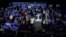 U.S. Democratic presidential candidate Bernie Sanders speaks at his caucus night rally Des Moines, Iowa, Feb. 1, 2016.