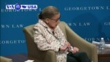 VOA60 America- .S. Supreme Court Justice Ruth Bader Ginsburg spoke at Georgetown University on gender inequality