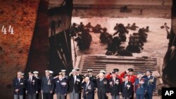 Các cựu chiến binh D-Day tại lễ kỷ niệm 75 năm cuộc đổ bộ, được tổ chức ở Portsmouth, Anh, 5/6/2019 
