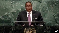 Le président malawite Peter Mutharika, 20 septembre 2016.