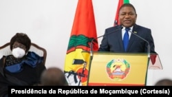 Filipe Nyusi, Presidente de Moçambique, em conversa com diplomatas em Maputo (Foto de Arquivo)