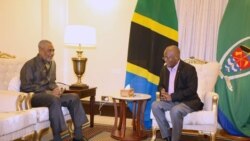 Seif Sharif Hamad, kushoto, alipokutana na Rais Magufuli Ikulu Dar es Salaam Tanzania.