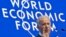 US Vice President Joe Biden gestures as he speaks at the plenary session of the World Economic Forum in Davos, Switzerland, Jan. 20, 2016.