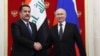 블라디미르 푸틴(오른쪽) 러시아 대통령과 모하메드 알수다니 이라크 총리가 10일 모스크바에서 회동하고 있다.