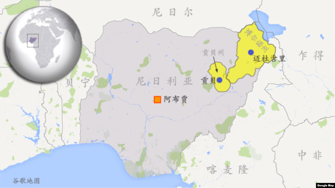 尼日利亞貢貝州地理位置