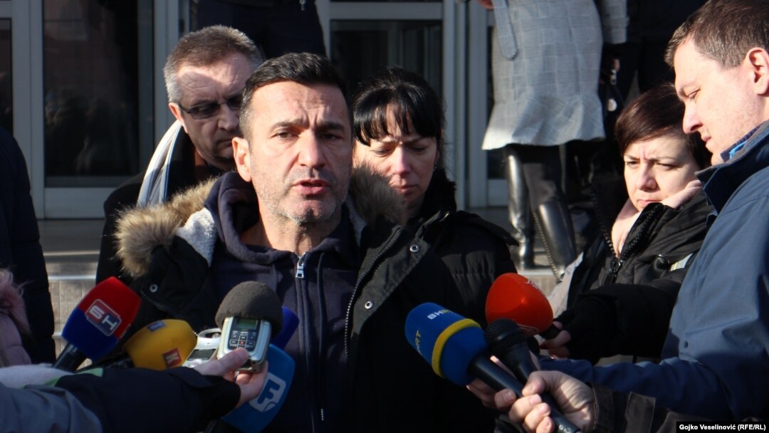 Davor Dragičević daje izjavu za medije, Banja Luka, 26. decembar 2018.