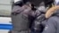 Russia, Moscow, Russian police detaining Yulia Navalnaya a spouse of the Russian oposition leader Alexei Navalny