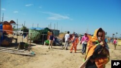 Nearly 200 families were moved here from the city, following a forced eviction at Borei Keila, a Phnom Penh neighborhood slated for development by the company Phan Imex.