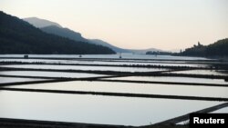 A general view of the Ston Saltworks site in Ston, Croatia, Aug. 8, 2017. 