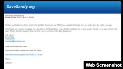 为援救潘婉芬设立的网站的主持人、律师Simon Tang说，现在是由美国国务院和白宫谈判救人的时候了，所以他正在逐渐结束通过媒体展开的运动。(网站截图)