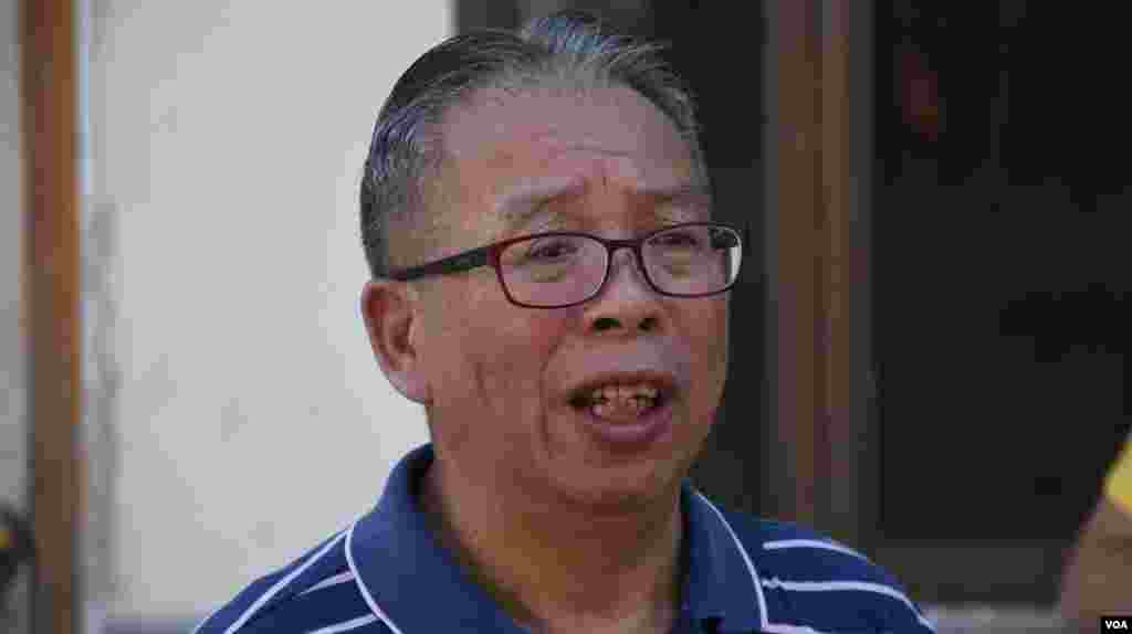 長洲惠海陸同鄉會飄色總監黃成就。(美國之音湯惠芸拍攝)