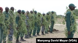 A class of 29 police officers trained to respond to cattle raids graduates in Bor, South Sudan on Thursday, April 18, 2013.