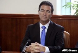 FILE - Israel's new head of Mossad, Yossi Cohen, attends the weekly cabinet meeting at his office in Jerusalem, Jan. 10, 2016.