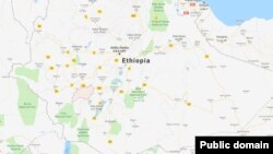 map of Ethiopia 