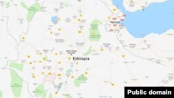 map of Ethiopia 