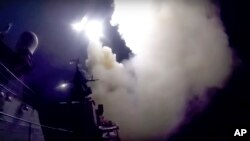 Hazar Denizi'ndeki Rus gemilerinden 7 Ekim'de atılan füzeler (Kaynak: Rusya Savunma Bakanlığı)