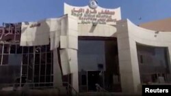FILE: A general view of the damaged East Nile Hospital in Khartoum, Sudan, in this screen grab taken from a social media video released on May 15, 2023. RSF/via REUTERS 