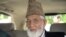 FILE - In this Aug. 19, 2014, photo Kashmiri separatist leader Syed Ali Shah Geelani arrives at the Pakistan Embassy in New Delhi.