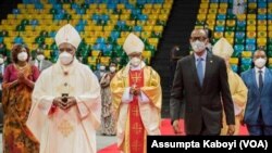 Kardinali Antoine Kambanda kumwe na Perezida w'u Rwanda Paul Kagame 