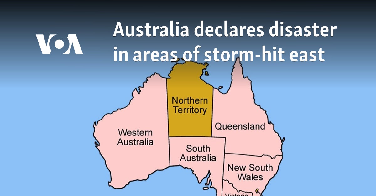 Australia declares disaster in areas of storm-hit east