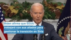 "EEUU trabajará con nuestros socios y las partes interesadas en Siria": Joe Biden 