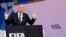 Le Président de la FIFA, Gianni Infantino à Paris, en France, le 5 juin 2019. (AP Photo/Alessandra Tarantino)