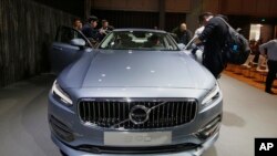 S90 Volvo exhibido en Shanghai, China, en noviembre de 2016.