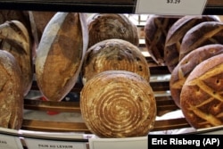 Loaves of sourdough bread